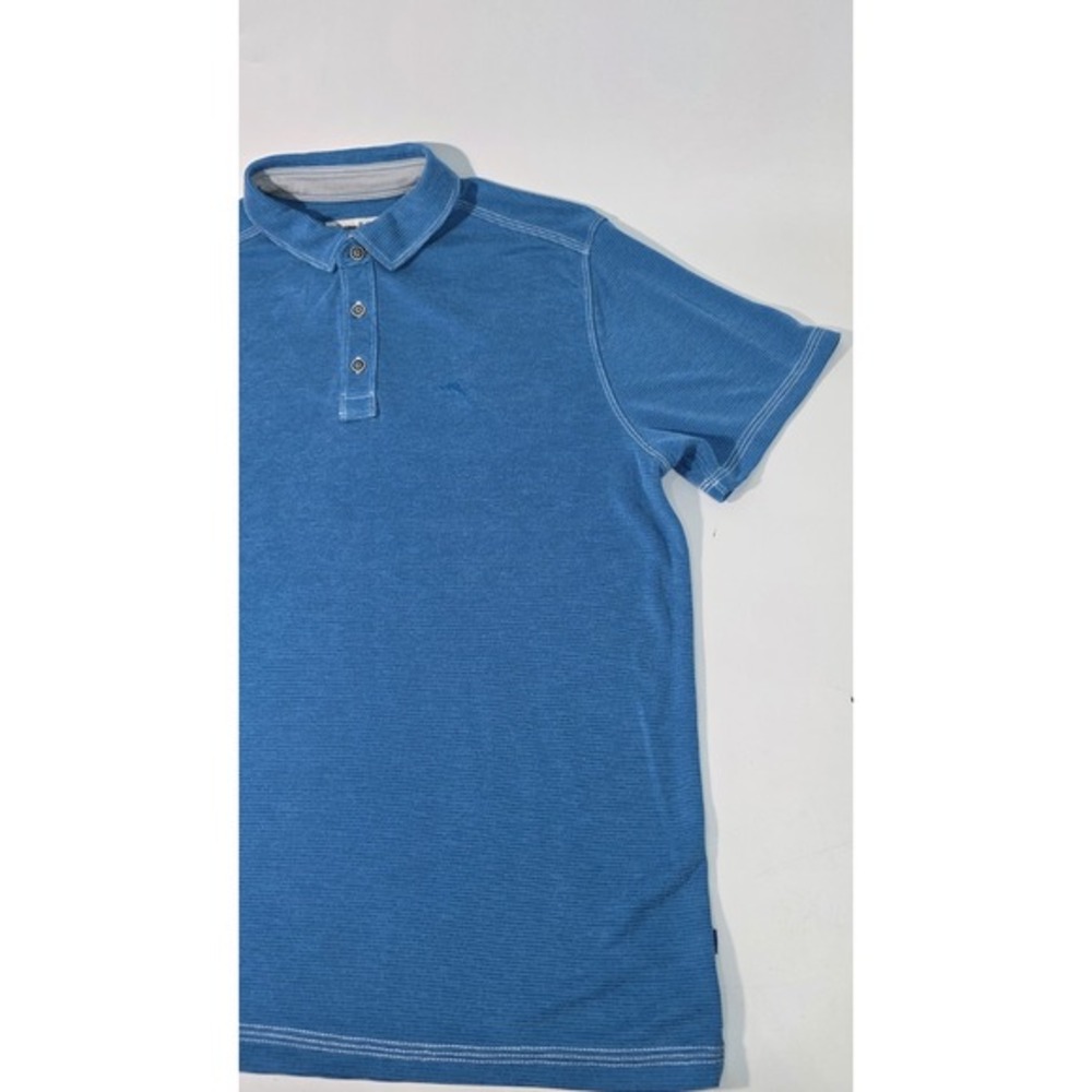 Tommy Bahama Polo Shirt Adult Medium M Voyager Blue Embroidered Logo Modal Blend